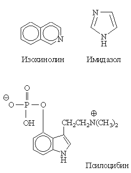 формулы: излохинолин, имизадол, псилоцибин